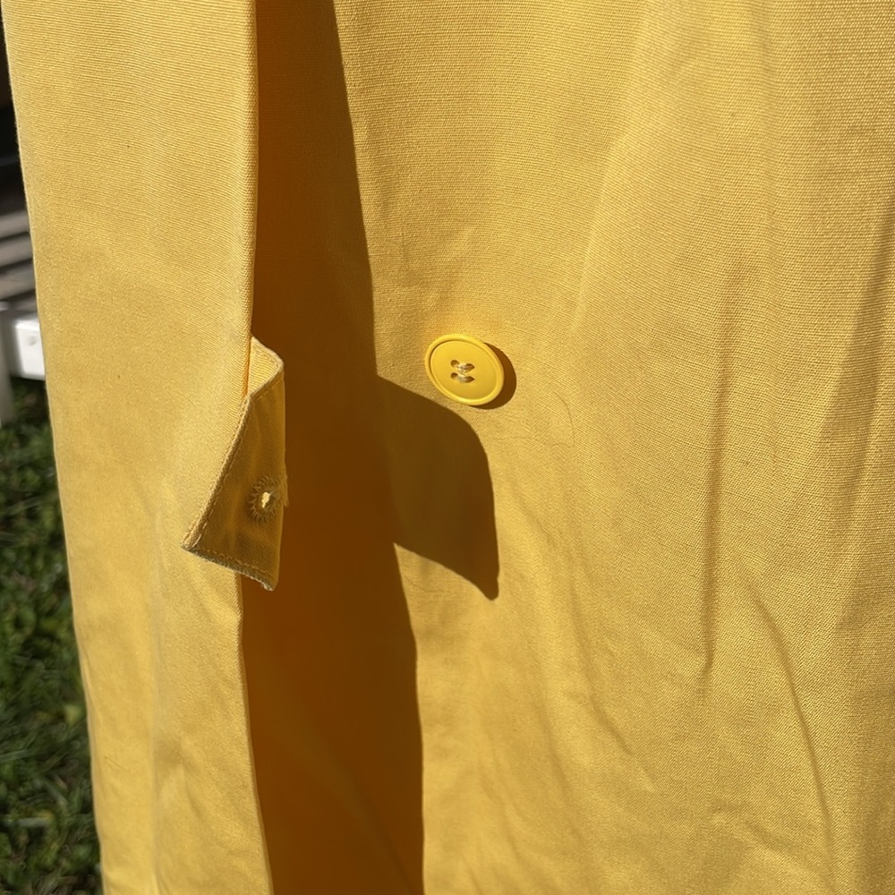 Vintage Yellow London Fog Maincoats SZ 12 Reg Button Close 2 Pocket Collar Lined - Picture 5 of 12